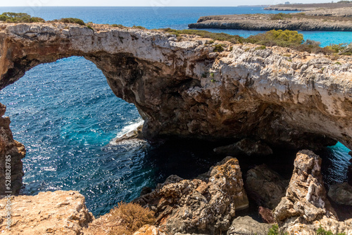 Rock Arch at Cala Varques near Porto Cristo Mallorca