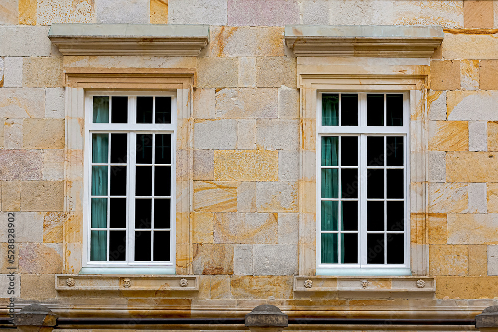 Renaissance style windows in the historic center of the Colombian capital, Bogotá. Renaissance style windows in the historic center of the Colombian capital, Bogotá.