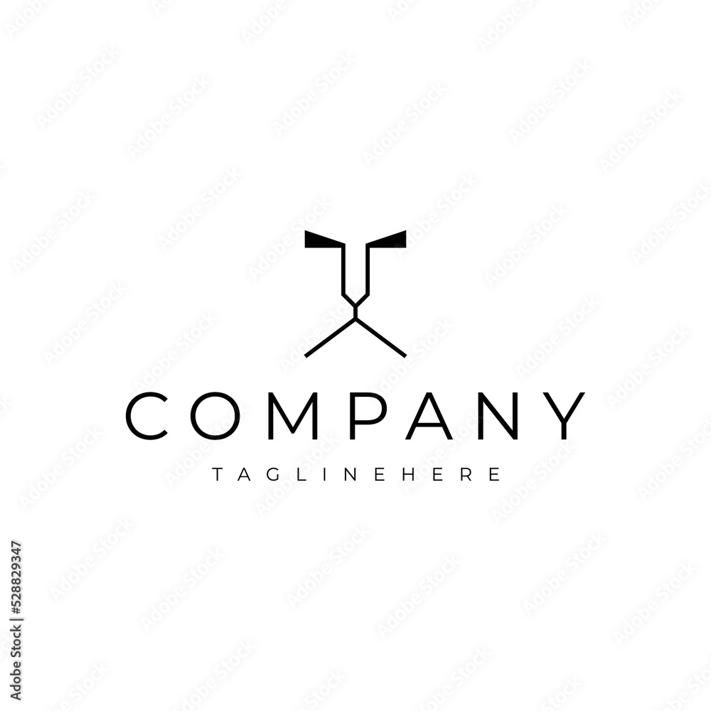 minimal lion face logo design minimal lion face logo design