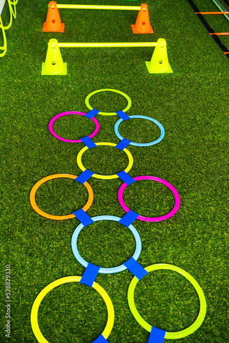 obstacle course for children in fitness center