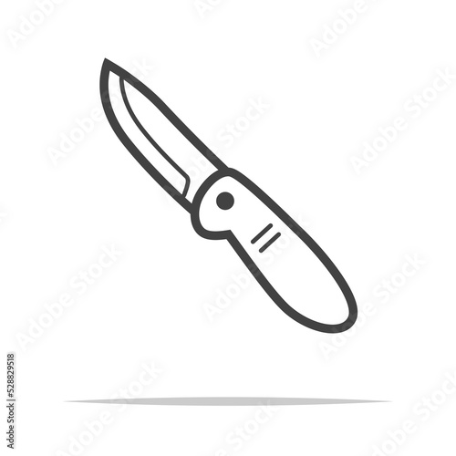 Pocket knife icon transparent vector isolated
