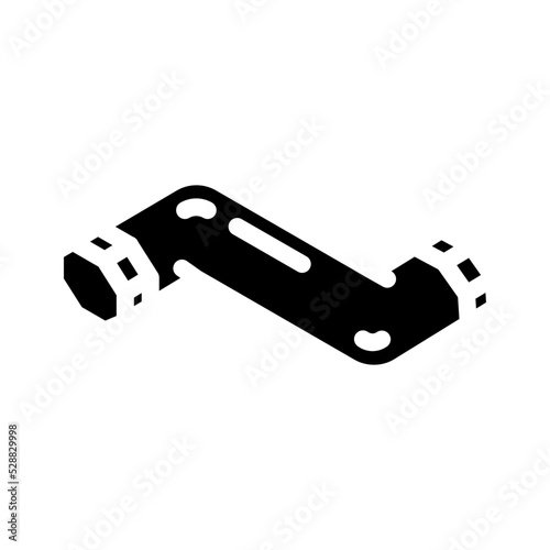 hex key assembly furniture glyph icon vector. hex key assembly furniture sign. isolated symbol illustration