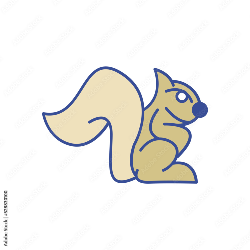 Brown squirrel standing vector illustration logo template,
Brown squirrel standing vector illustration logo template,
