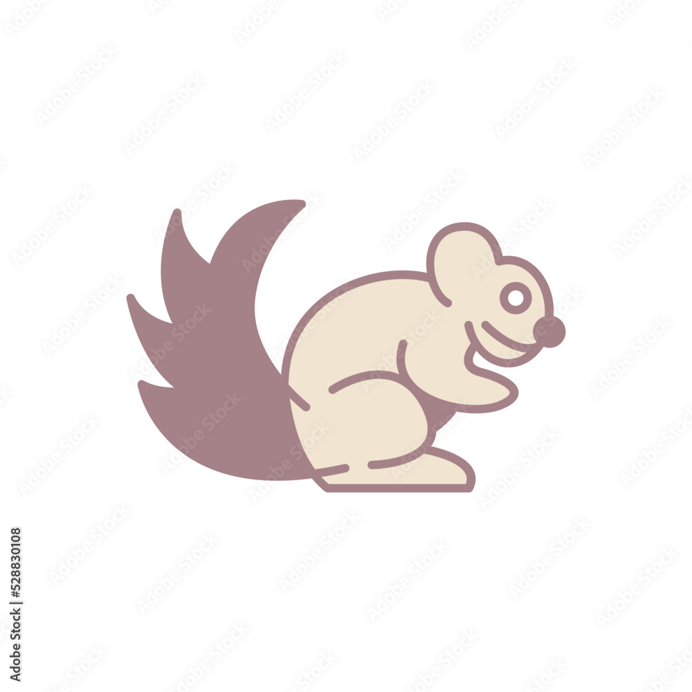 squirrel mascot logo design character.
