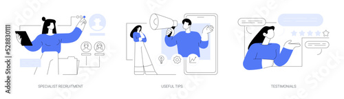 Human resources company abstract concept vector illustrations.