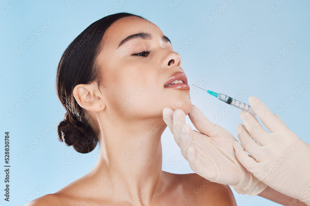 Plastic surgery, collagen and lip filler for beauty aesthetic goal