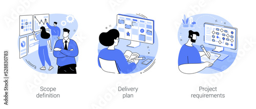 Business analysis in software development isolated cartoon vector illustrations se