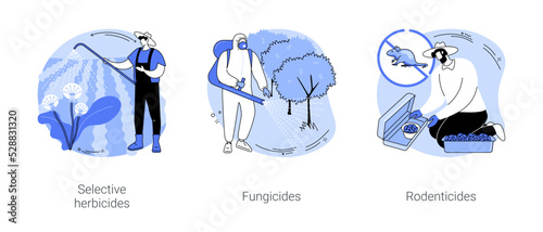 Crops treatment isolated cartoon vector illustrations se