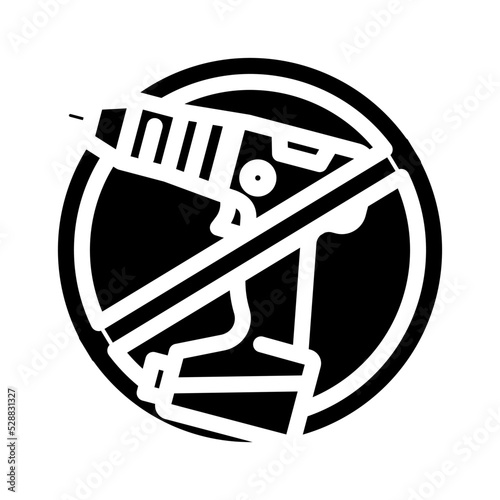 do not drill assembly furniture glyph icon vector. do not drill assembly furniture sign. isolated symbol illustration