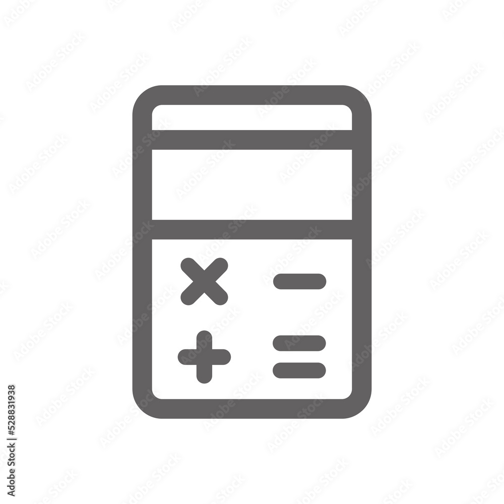 Calculator icon. Perfect for web design or user interface applications. vector sign and symbol Calculator icon. Perfect for web design or user interface applications. vector sign and symbol