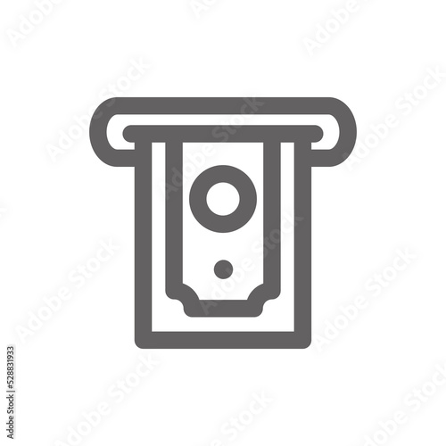 Withdraw money icon. Perfect for web design or user interface applications. vector sign and symbol