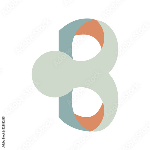 Letter B Bubbles logo design simple modern, good vector template.
