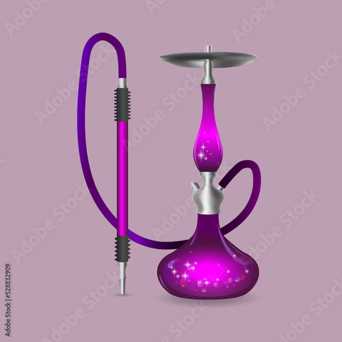 Purple stylized hookah