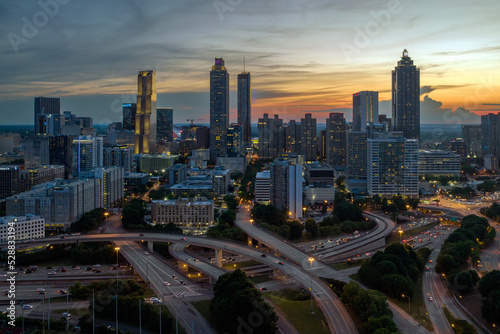 Highways and buildings in Atlanta