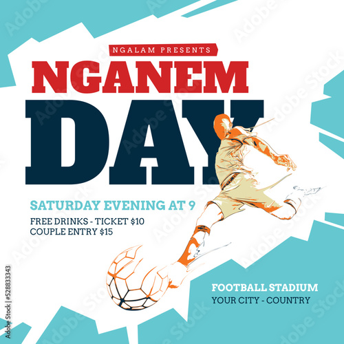 football soccer play tournament flyer