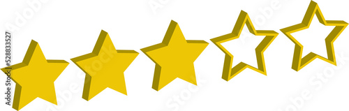 3 stars 3d yellow gold review rating