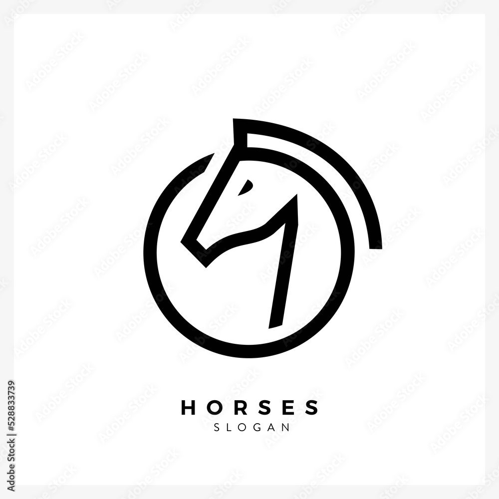 horse logo design illustration for business