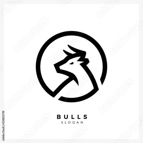 bull logo design illustration for business