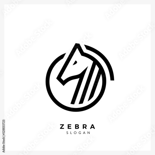 zebra logo design illustration for business