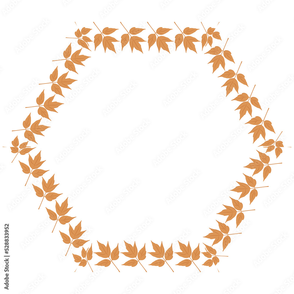 frame made of maple leaves can be used for posters banners backgrounds