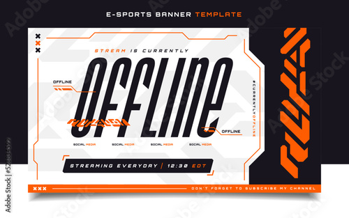 Stream is Offline E-sports Gaming Banner Template for Social Media