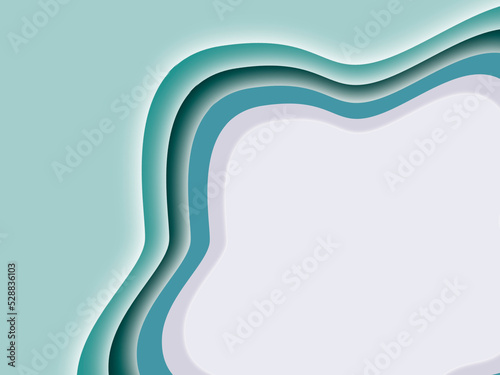 abstract blue background 3d paper art illustration