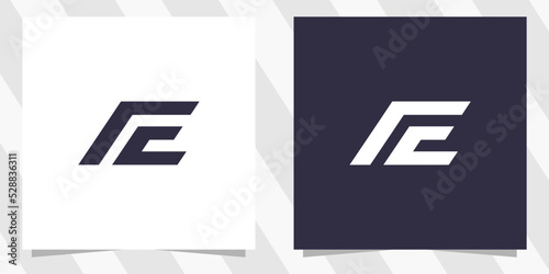 letter fe ef logo design photo