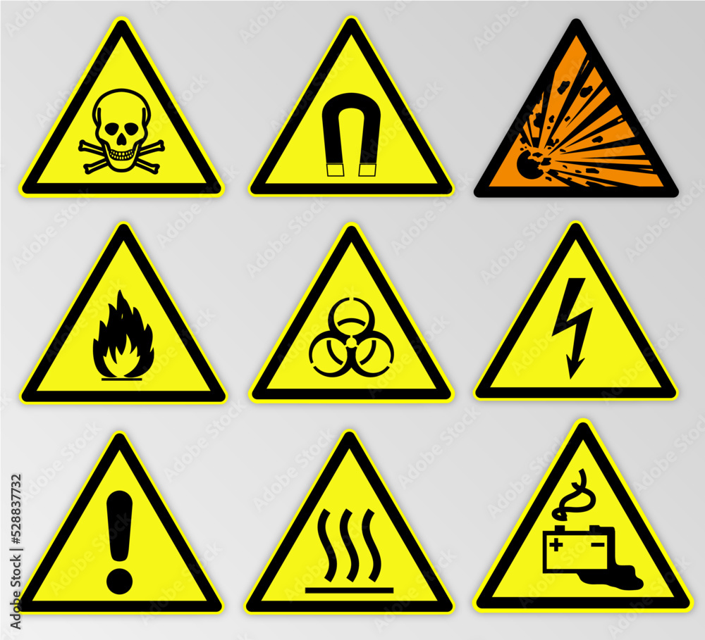 Warning/Danger signs models / Ai Illustrator Warning/Danger signs models / Ai Illustrator