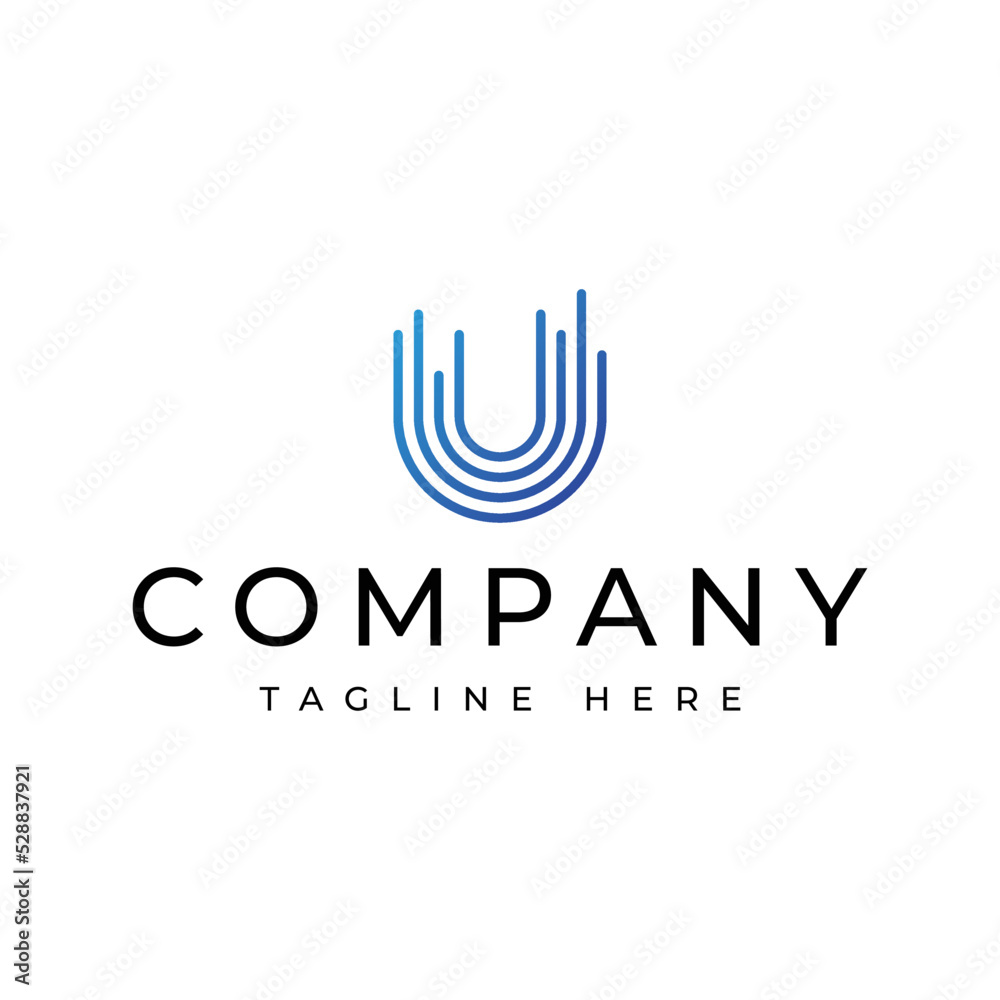 modern and creative letter U logo design