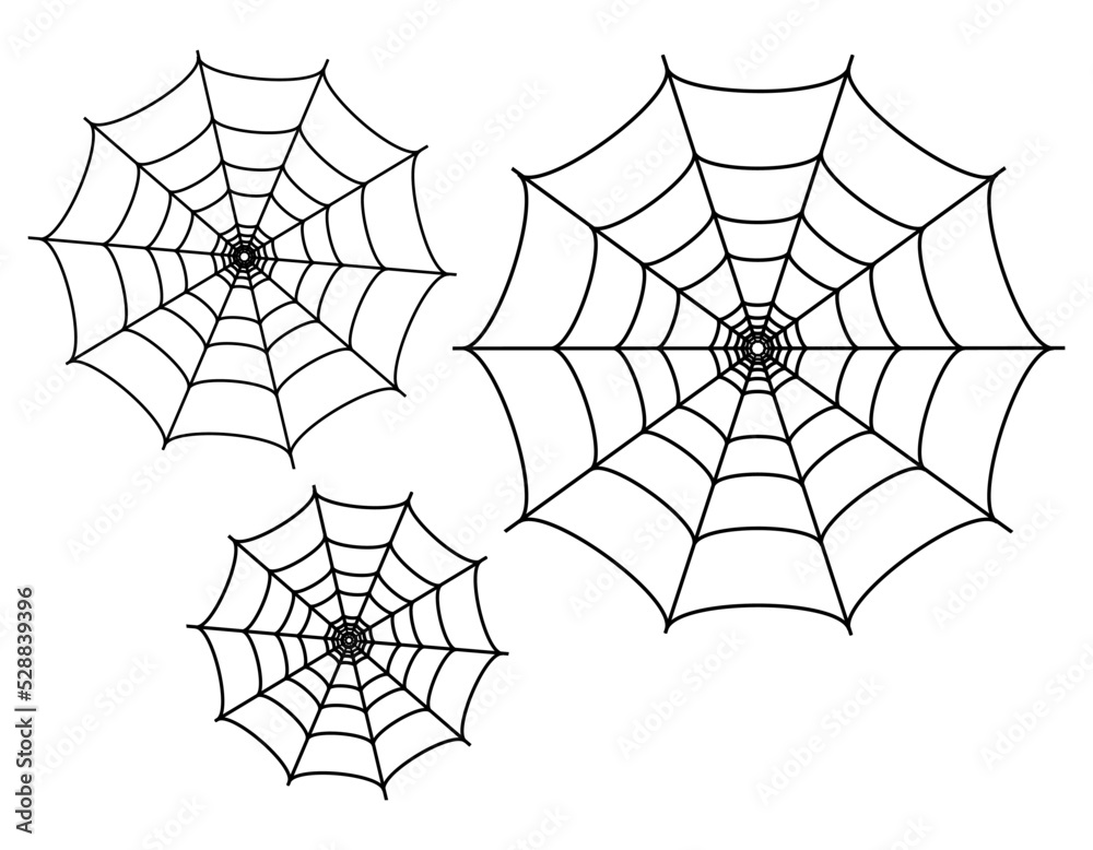 Obraz premium 蜘蛛の巣 ベクターイラスト