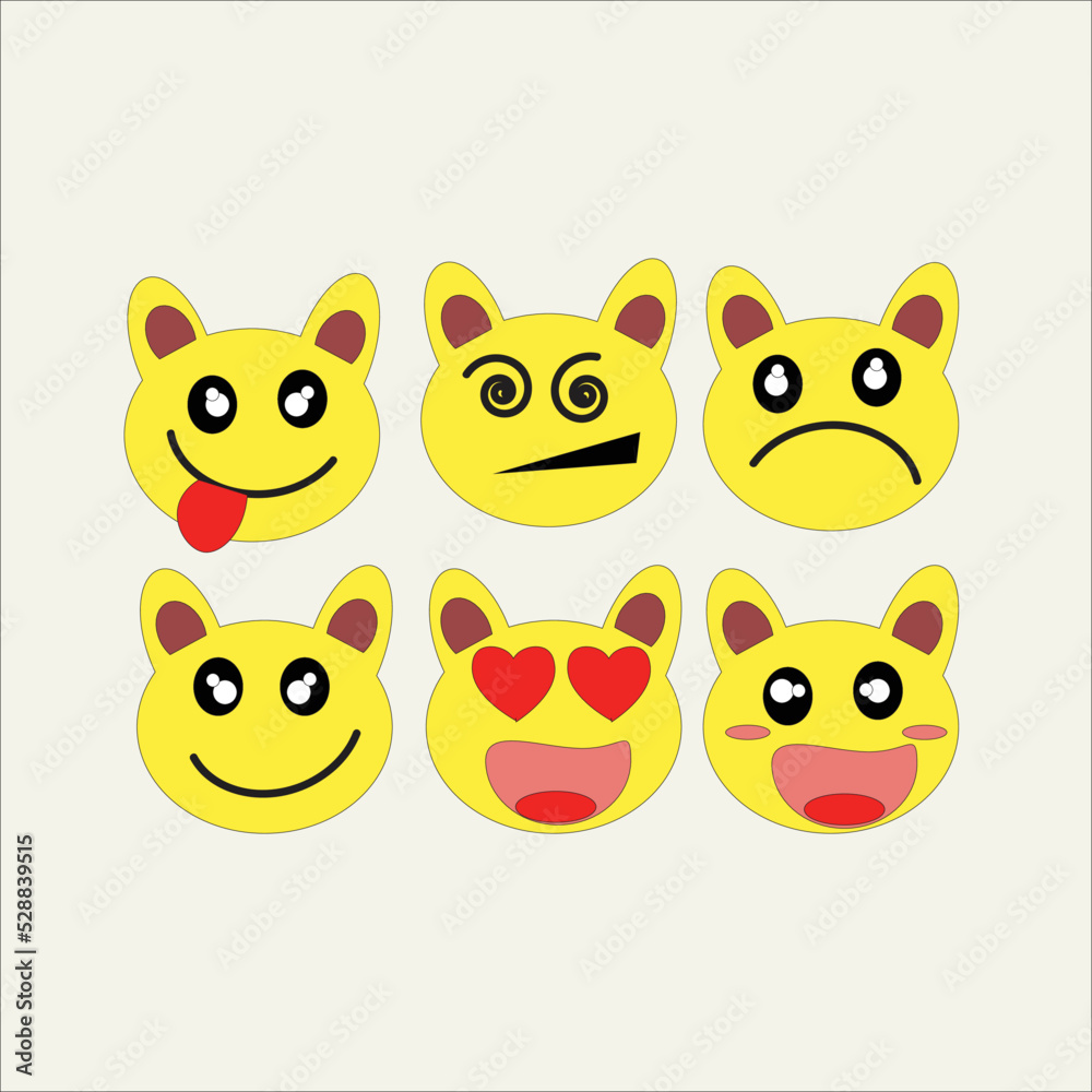 set of cartoon smileys set of cartoon smileys