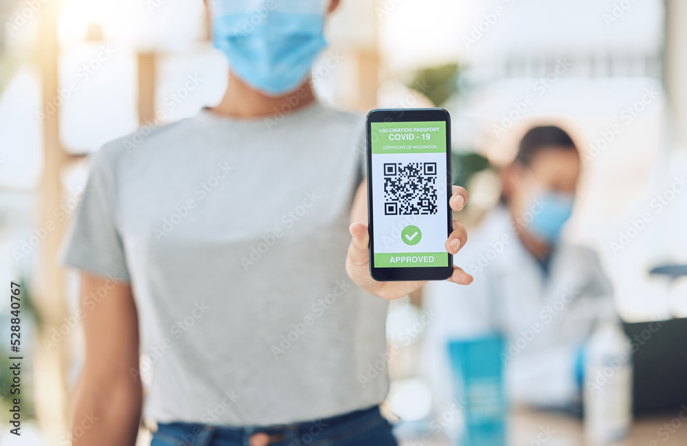 QR code for covid vaccine passport and certificate at covid 19