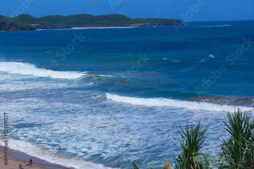 Klayar Beach from above (East Java, Indonesia) photo