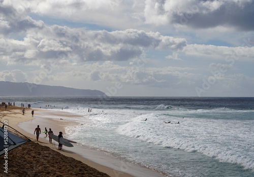Beach at Banzai Pipeline in Kauai Hawaii