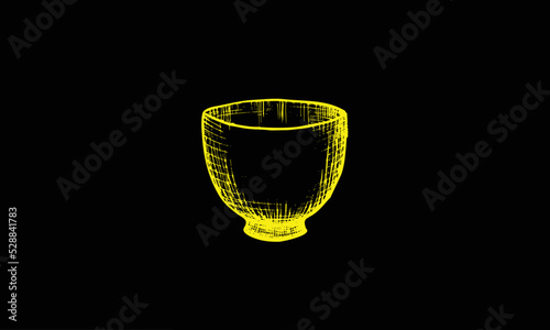 Alphabet letters Initials Monogram logo teacup.chalice, cup, demitasse, glass, goblet, mug