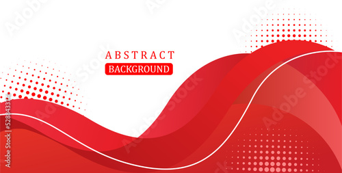 abstract red background with curve and halftone
