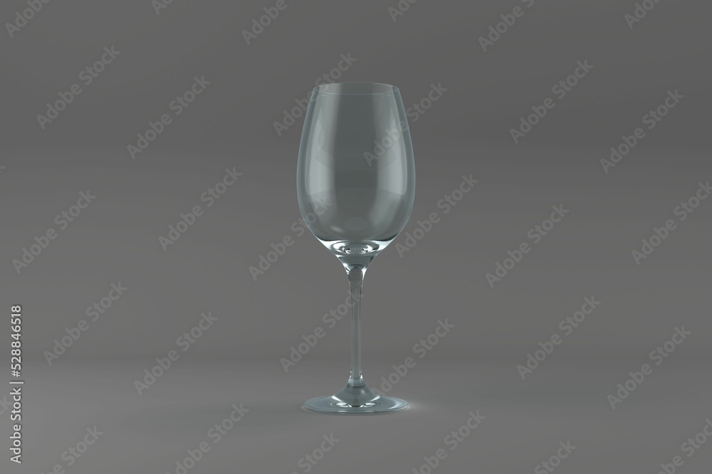 Close up of empty wineglass 