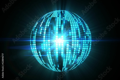 Digitally generated cool disco ball design 