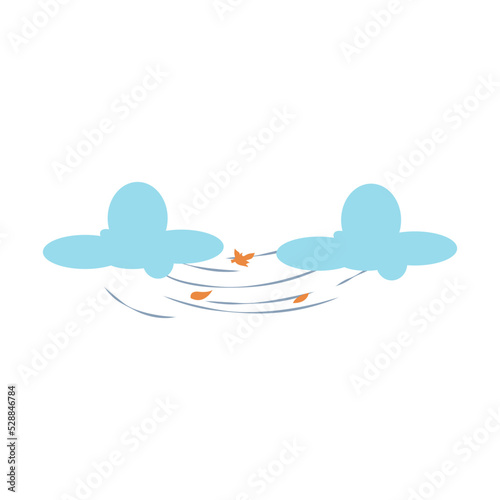 windy weather vector illustration