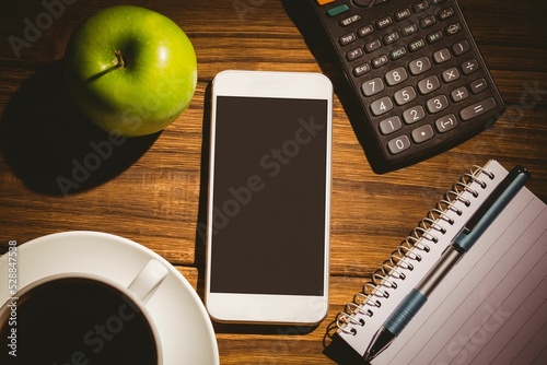 Smartphone on table