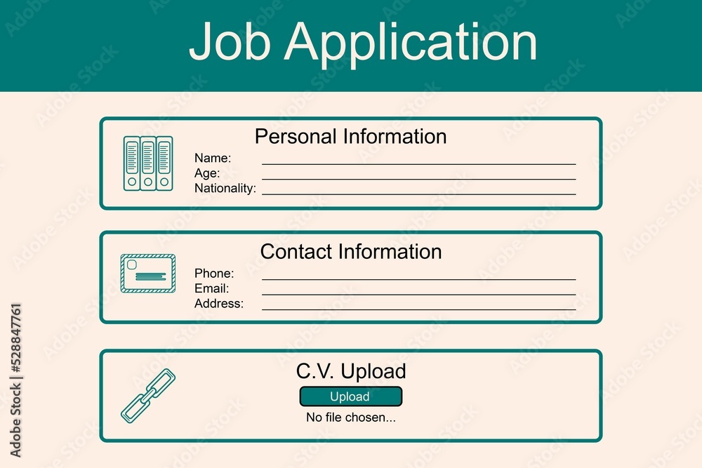 Illustration of Job Application Illustration of Job Application