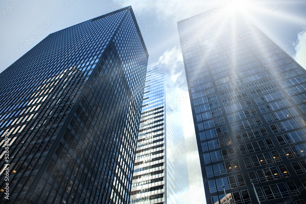 Obraz premium Low angle view of skyscrapers