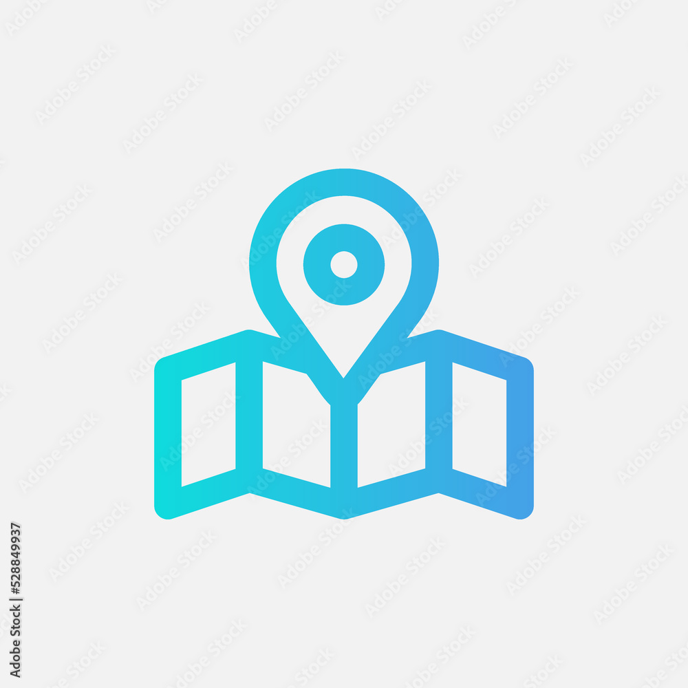 Maps and location icon in gradient style about user interface, use for website mobile app presentation Maps and location icon in gradient style about user interface, use for website mobile app presentation