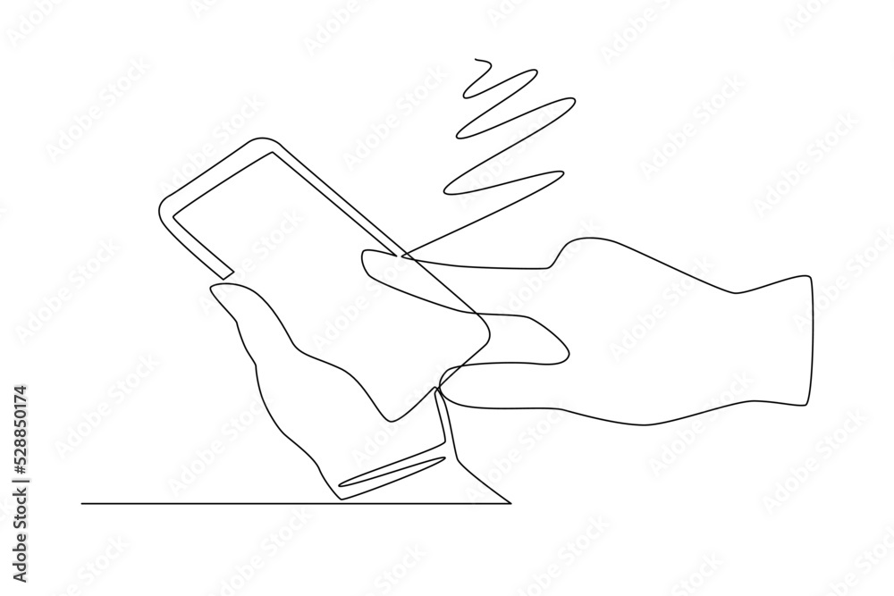simple line illustration of gadget. One line concept of hand phone, mobile phone, and telephone. simple line illustration of gadget. One line concept of hand phone, mobile phone, and telephone.