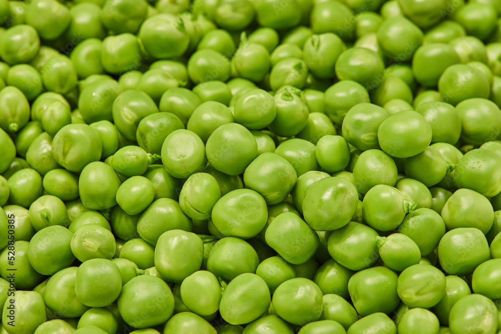 Background Fresh green peas heap on wooden texture background Background Fresh green peas heap on wooden texture background