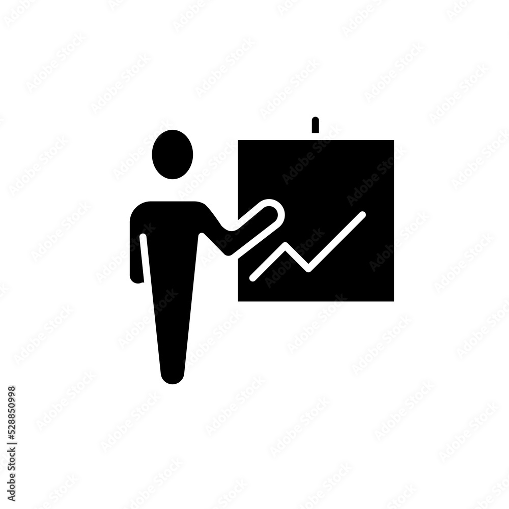 Training, presentation concept line icon. Simple element illustration. Training, presentation concept outline symbol design.
