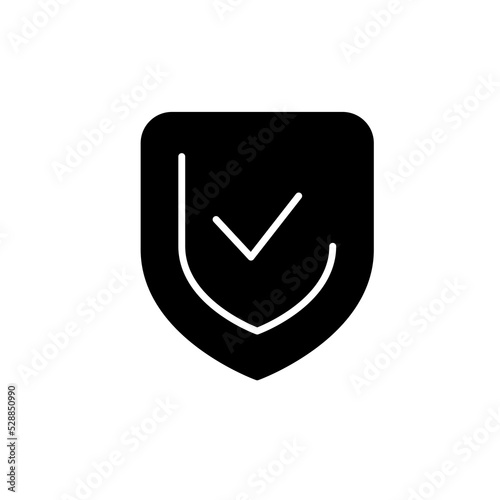sheild verified guard concept line icon. Simple element illustration. Email sheild concept outline symbol design.