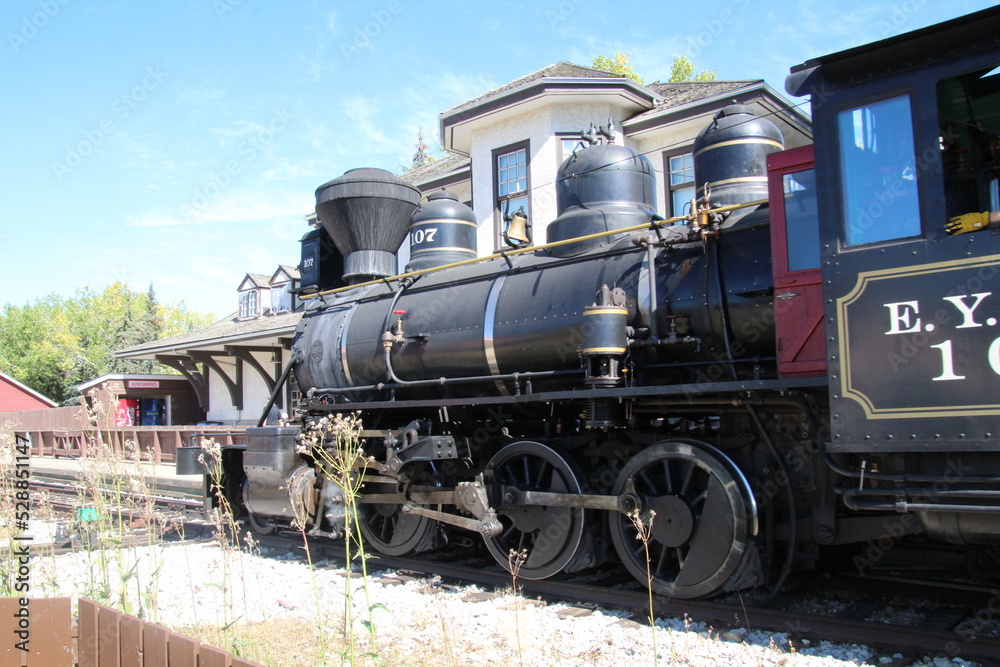 Locomotive At Station, Fort Edmonton Park, Edmonton, Alberta