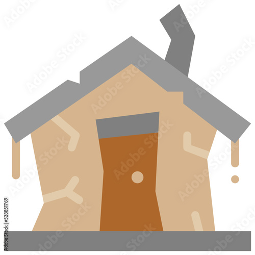 abandoned house flat icon