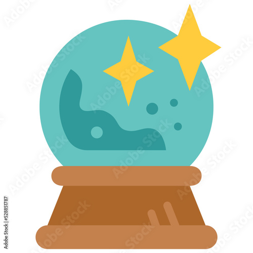 crystal ball flat icon